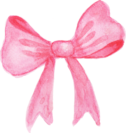 Pink Velvet Watercolor Bow Ribbon