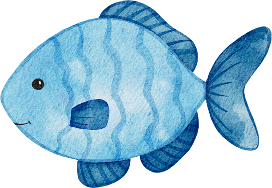 Watercolor fish illustration